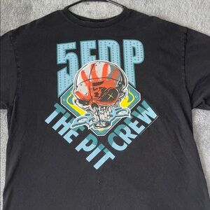 The Pit Crew Graphic Tee - Black with Teal & Red Skull